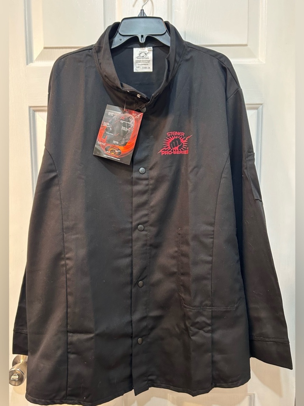 Steiner 1160-2X 30" 9oz. Black FR Cotton Welding Jacket 2X-Large